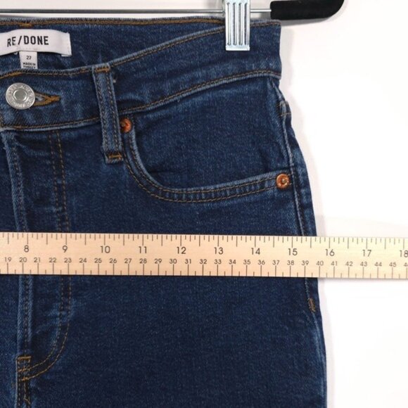 RE/DONE Women's Jeans 90s HIGH RISE ANKLE CROP Size 27 Button Fly 190-3WHRAC DRW - Picture 6 of 13